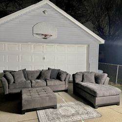 Couch With Ottoman And Chase