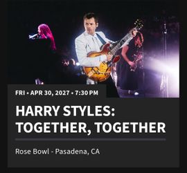 Harry Styles 4/30 Tickets