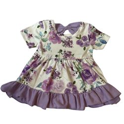 Purple Floral Baby Dress
