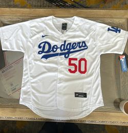 Mookie Betts Jersey NEW Mens Large White Los Angeles Dodgers