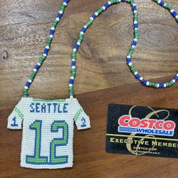 Seattle Seahawks Native American Beaded Necklace 
