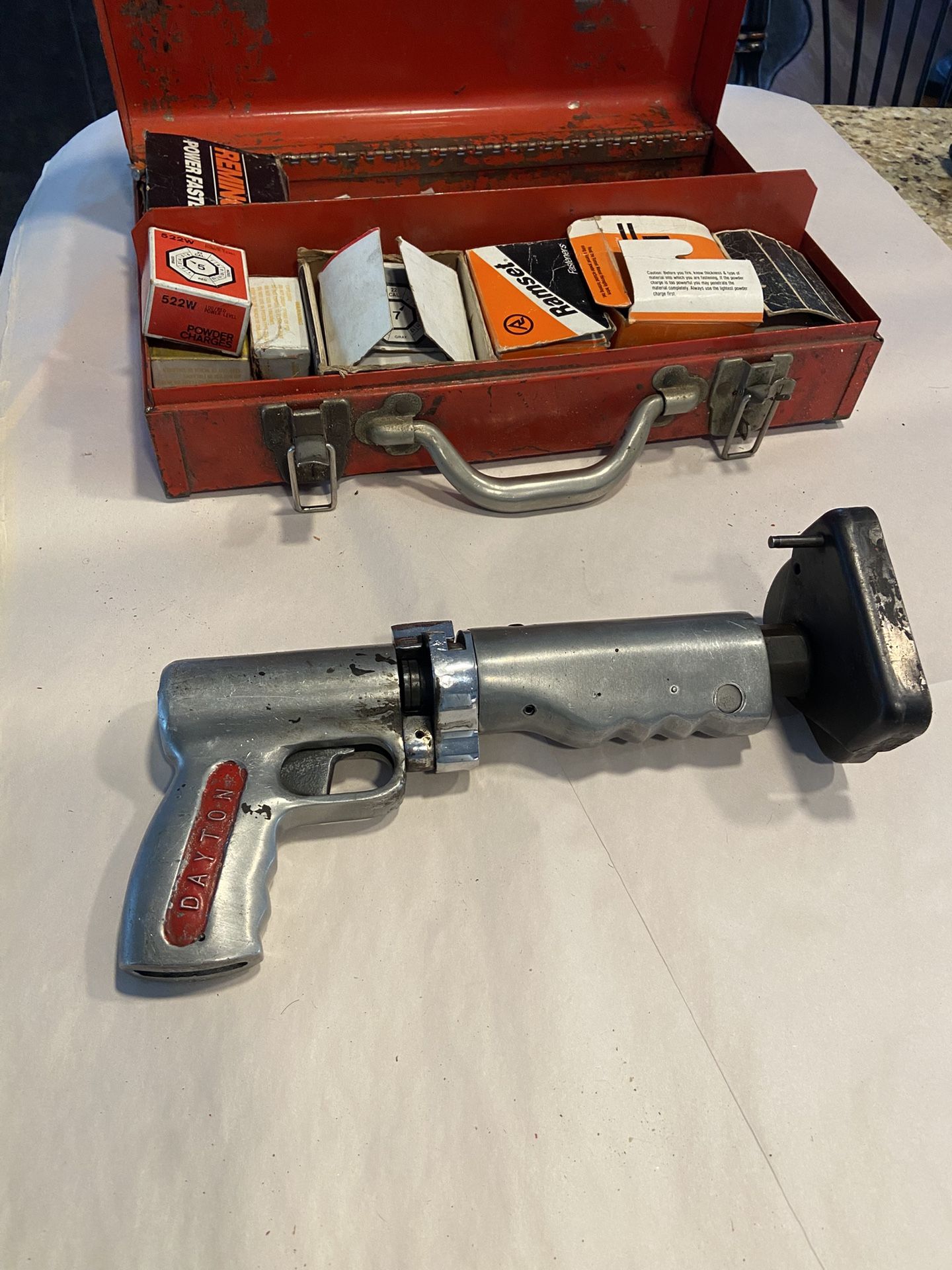 Dayton powder actuated nail gun