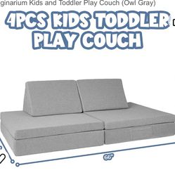 Imaginarium Kids and Toddler Play Couch (Owl Gray)