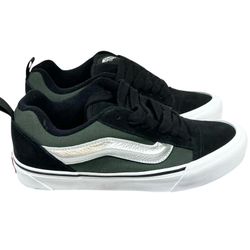 Vans Knu Skool Sneaker Shoes Green Black Silver Metallic M9 W10.5 New