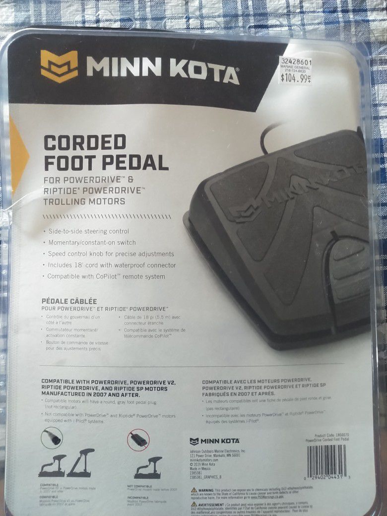 Minn KOTA Power drive Foot Control NEW