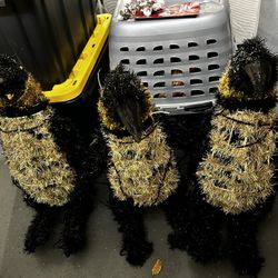 3 Holiday Penguins Need New Home Great Shape! 