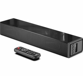 Small Sound Bar for TV, PC, Gaming, Surround Sound System, Mini TV Speaker Soundbar with Bluetooth/HDMI ARC/Optical/AUX/USB Connections