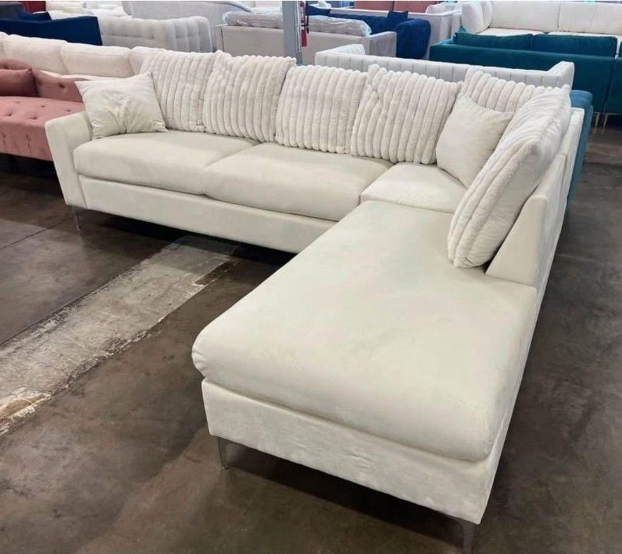 Cream Beige Sectional Sofa 🛋 L Shape New