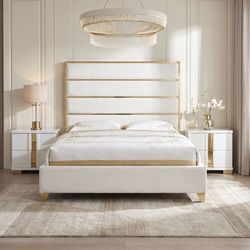 New In Box King Bed Frame With Mattress (Read Description Below)