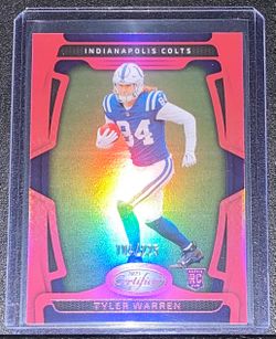 2025 Panini Certified Tyler Warren Rookie Mirror Pink #104/225