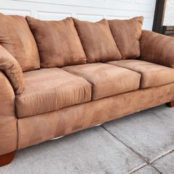 Free Delivery ✔️ Soft Honey Brown Sofa Couch Nicely Cushioned 1Pc 