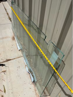 Shower glass door, precut for hinges 76x28