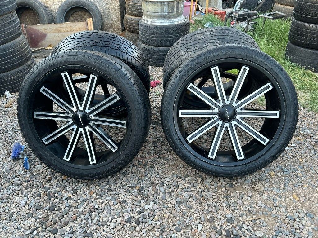 KMC RIMS 305/45R24....6 LUGS UNIVERSAL FIT FORD EXPEDITION FORD LINCON NAVEGATOR FORD F.150