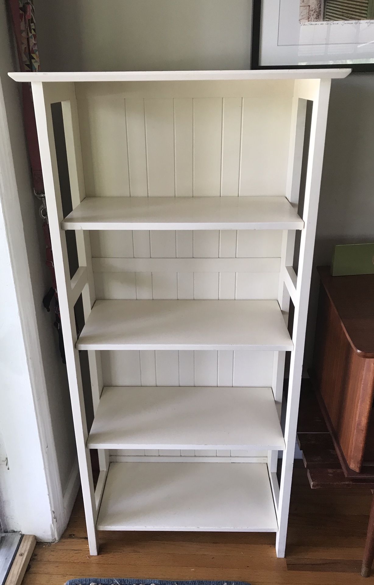 Wooden Flip Flop Folding Bookcase in white