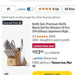 Japanese Stainless Steel Knife Set 14pcs