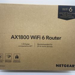 NETGEAR 4-Stream WiFi 6 Router (R6700AX) ,AX1800 Wireless Speed (Up to 1.8 Gbps)