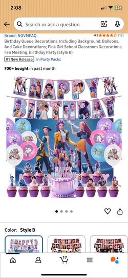 K-pop Hunters Birthday Decorations And Shirt