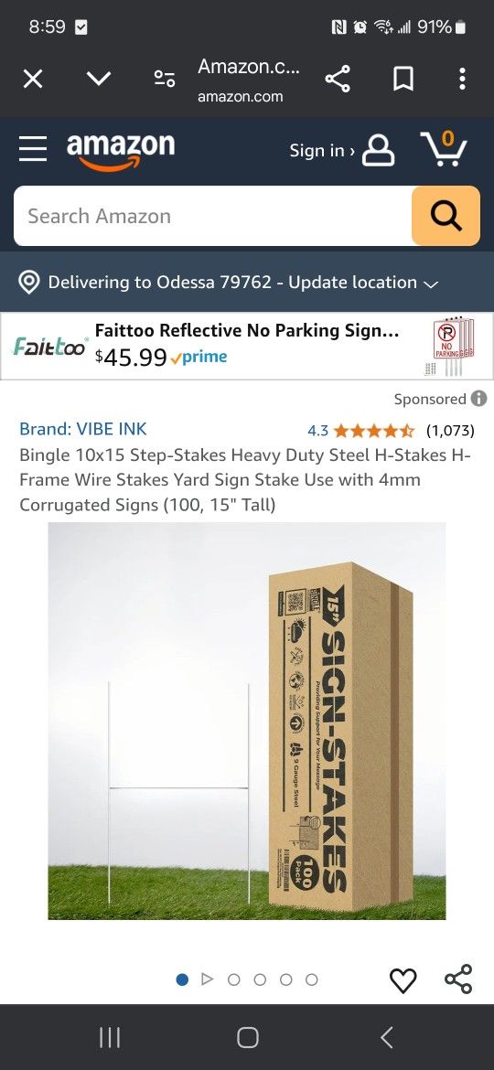 Metal Yard Sign Stakes For Advertising