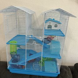 Blue Hamster Cage