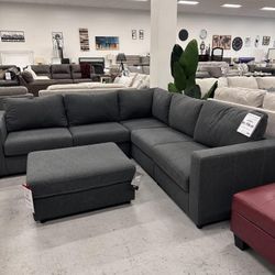 Brand New Ashley | 5 Pc Sectional Charcoal