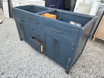 🔥 60” Mayfield Grayish Blue Vanity Cabinet – $150 🔥double sink hurry up get this oportunity