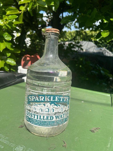 Antique 1950s Glass Sparklets Water Bottle