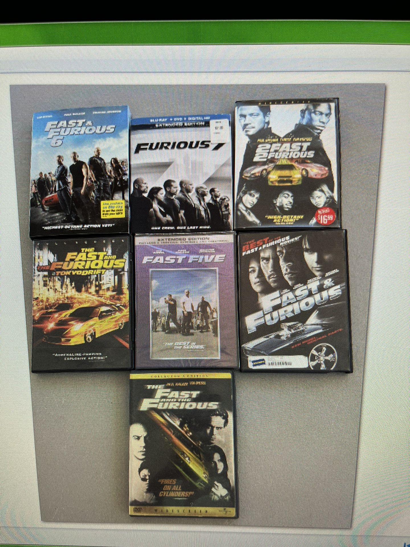 Fast & Furious 7 DVDs 