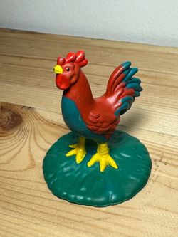 Tonka Farm Animals rooster 2.5” Figure Cake Topper Chicken Barn #scrappy