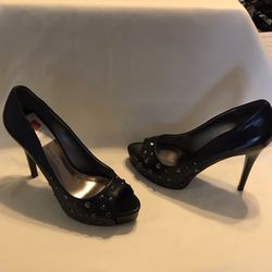 Marc Fisher Black Heels With Stud Detail