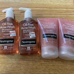 2 Neutrogena Cleanser And 2 Scrub