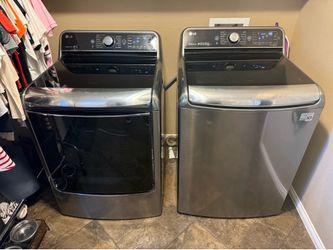 LG washer & Dryer Dark grey brushed steel