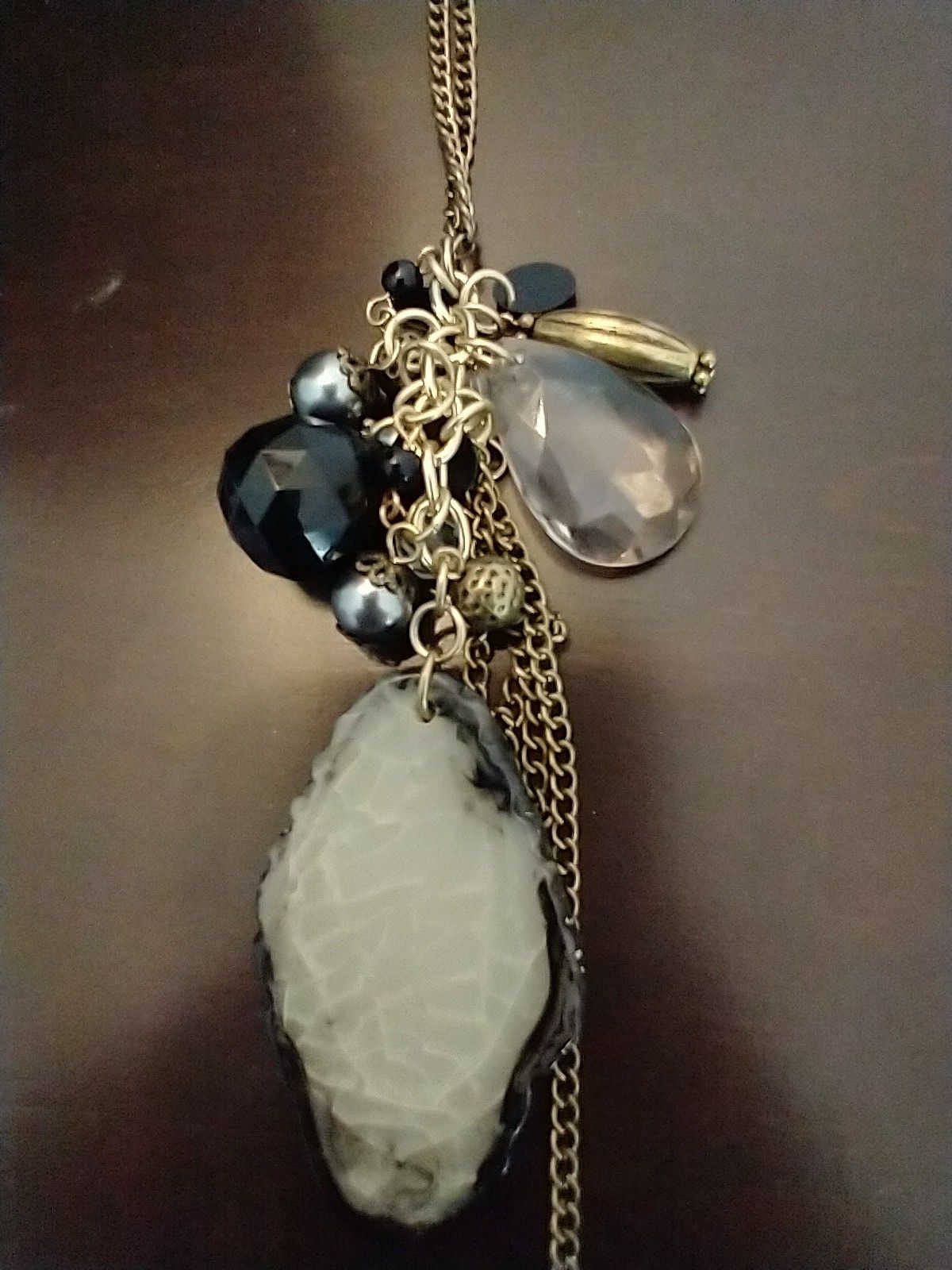 Long necklace with beads