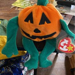 Ty Pumpkin -1998 With Tag Protector