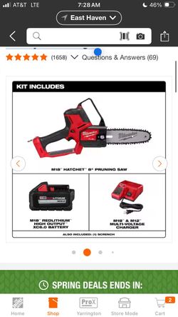 M18 FUEL 8 in. 18V Lithium-Ion Brushless HATCHET Pruning Saw Kit with 6Ah High Output Battery and Charger
