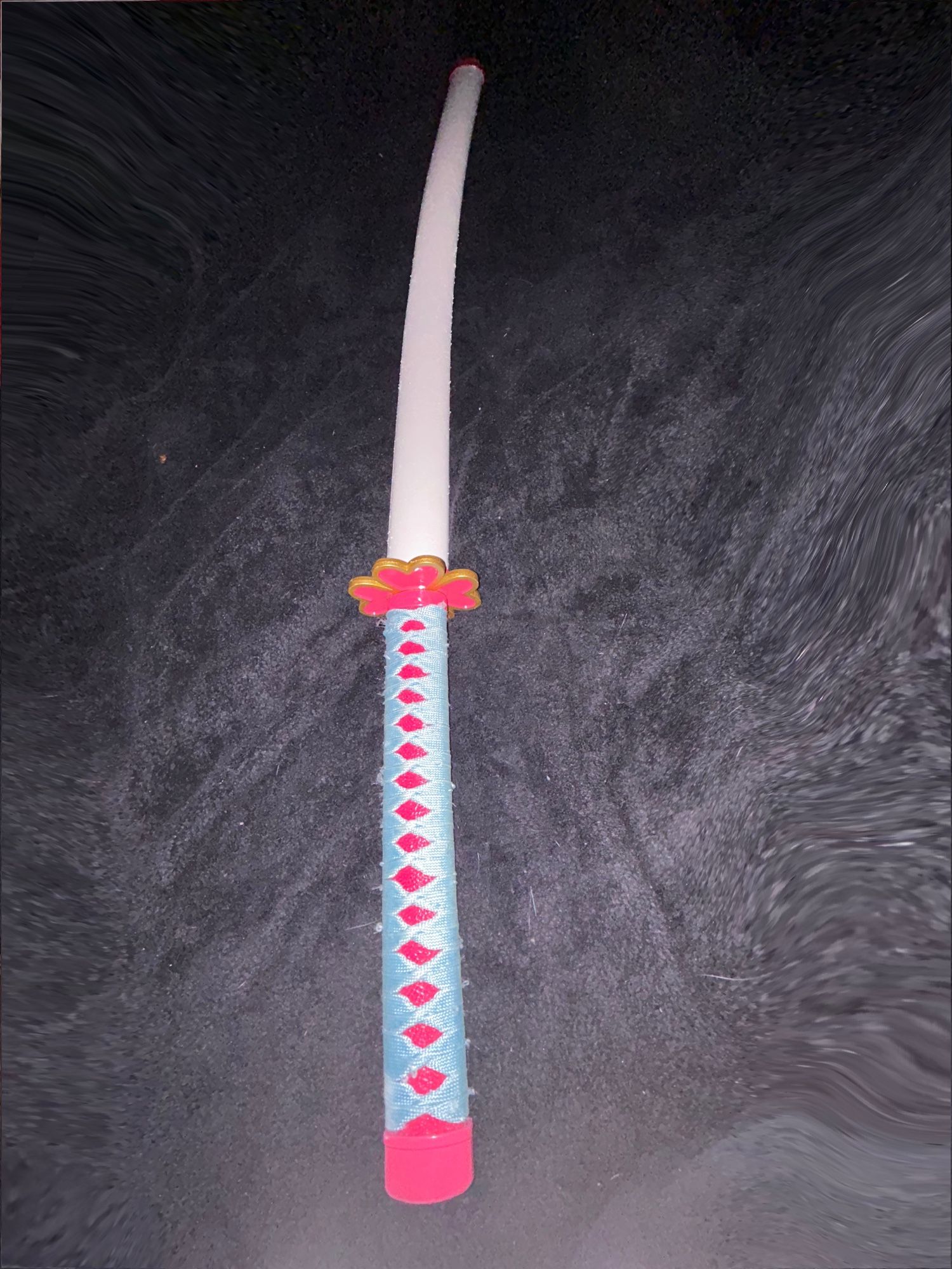 Pink and blue katana