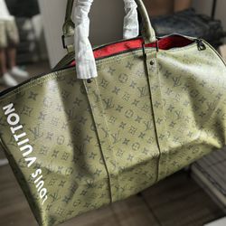 Louis Vuitton Green Medium Duffle Bag