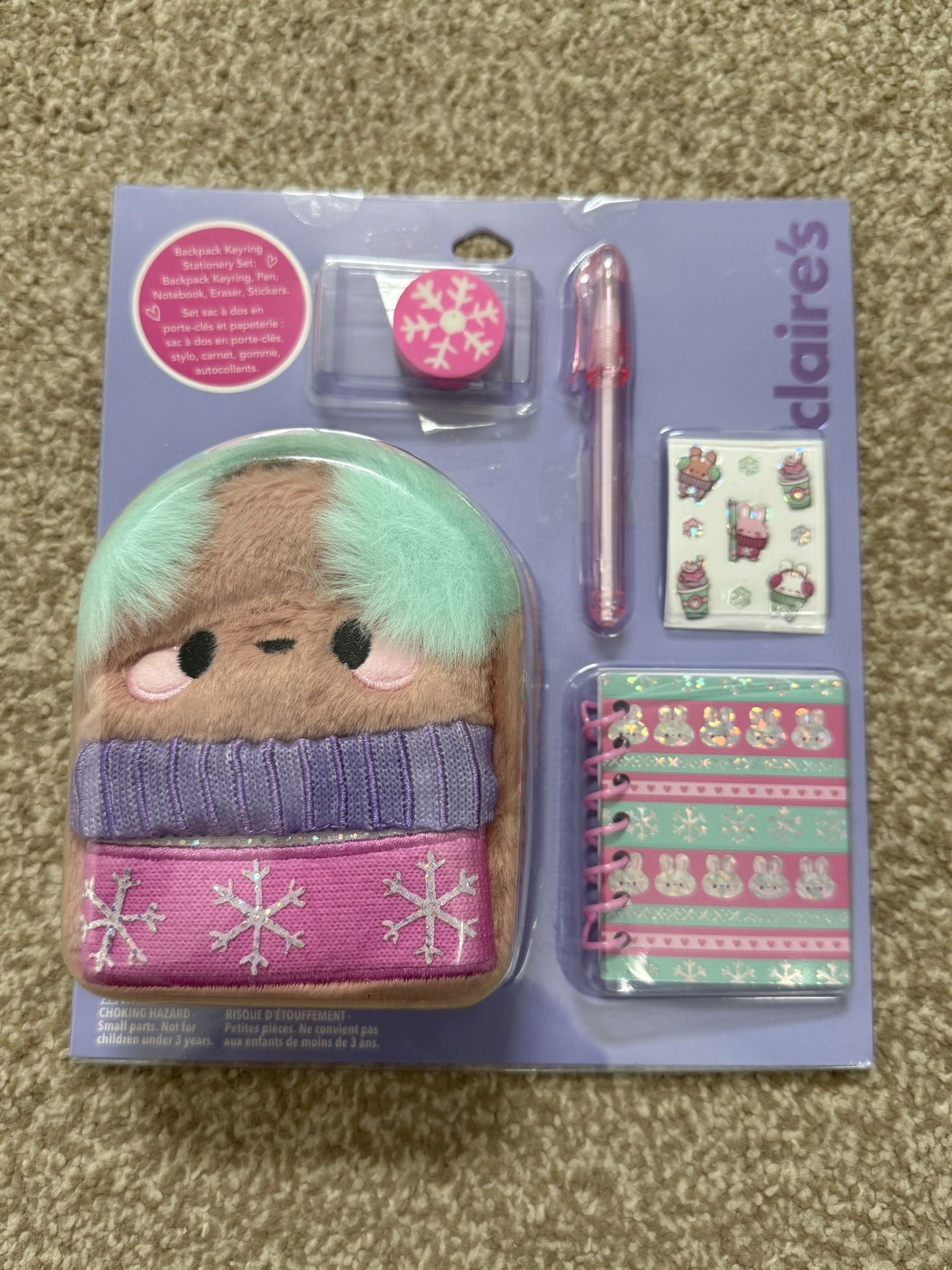 New Christmas Gift For Girl, Teens Mini Backpack & Notebook, Pen Set