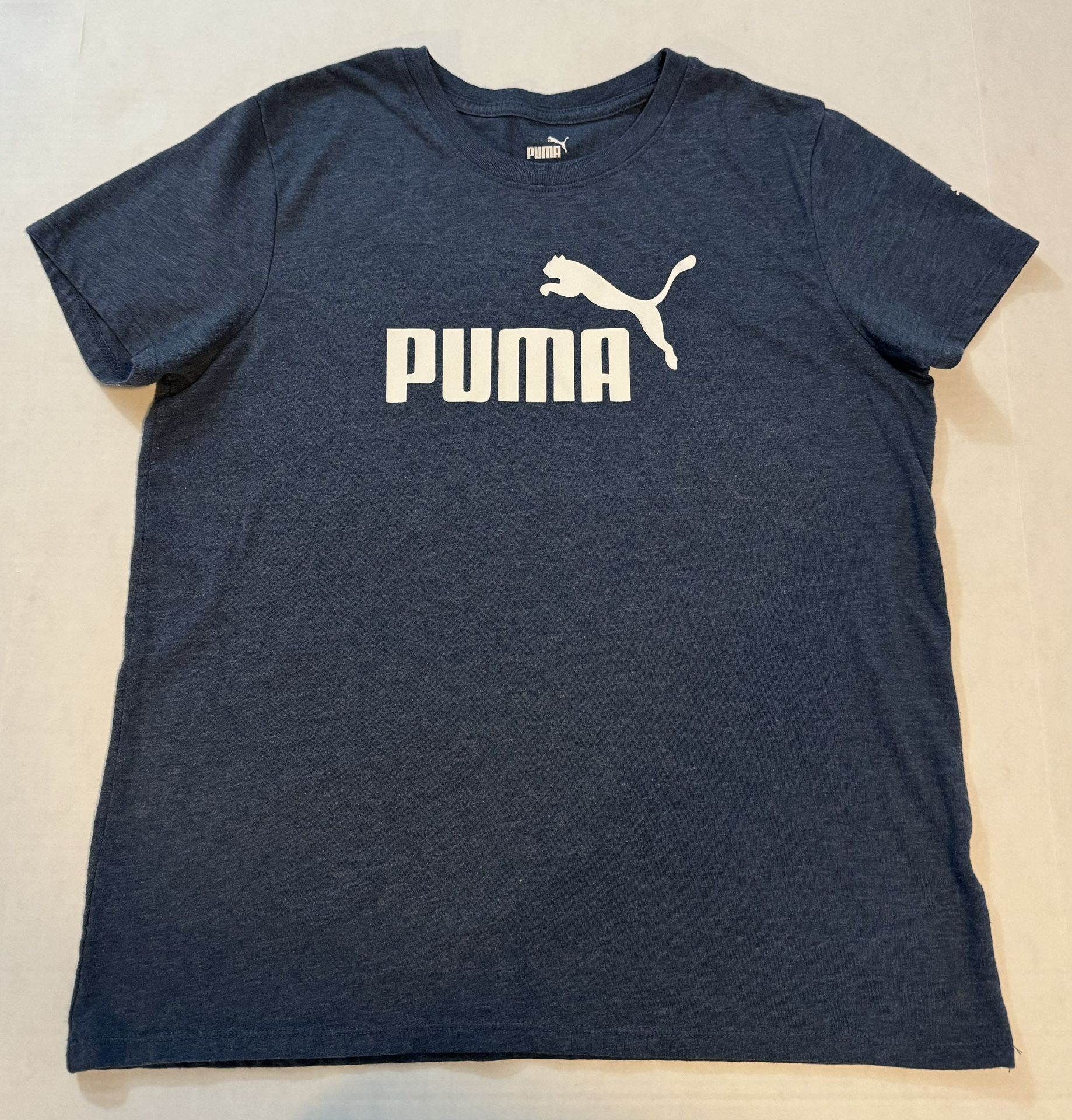 Women’s Puma Logo T Shirt, Size Large. Blue