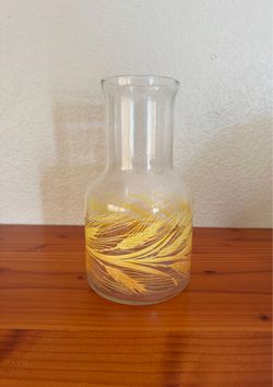 Vintage Pitcher with Orange & Yellow Grass Design