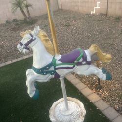 Vintage Aluminios Carrusel Style Rocking Horse