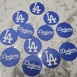 New 12 3D Printed Los Angeles Dodgers Christmas Tree Ornaments