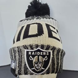 Raiders Las Vegas New Era Pom Beanie 