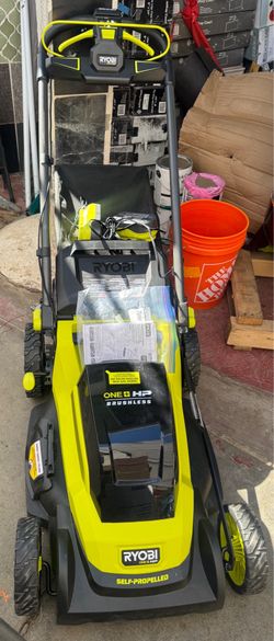 RYOBI ONE+ HP 18V Brushless 20 in. Cordless Battery Walk Behind Self-Propelled Lawn Mower w/ (2) 6.0 Ah Batteries and Chargers
