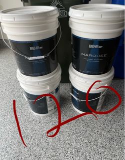 Pintura exterior BEHR Marquee de 5 galones, completamente nueva