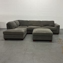 Penelope Fabric Sectional with Ottoman