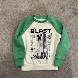 Boys Minecraft Having a Blast Fleece Sweater size 5