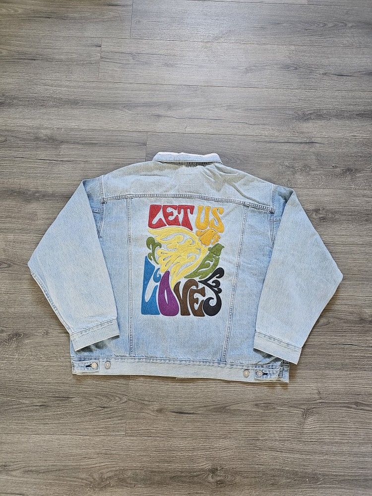 Levi's Let Us Love Pride Jean Jacket Mens Size XL