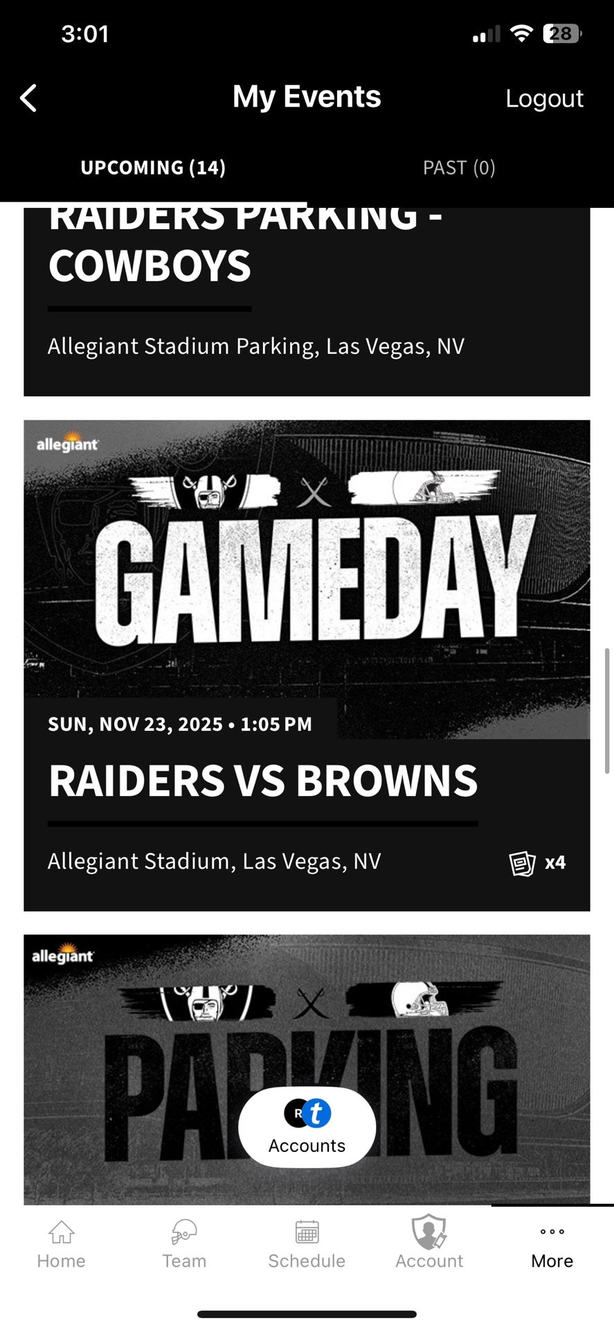 Las Vegas Raiders vs Cleveland Browns Tickets