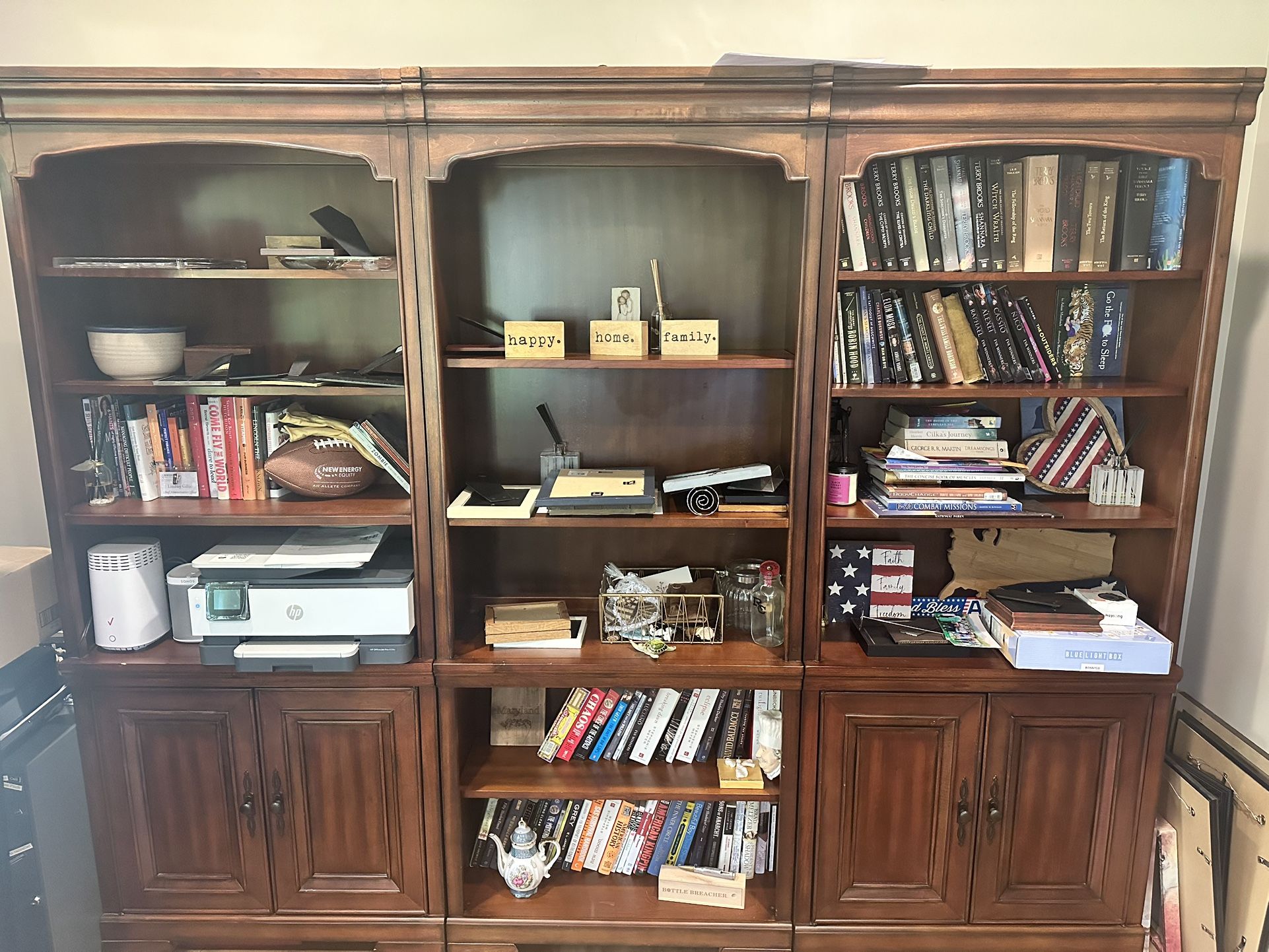 Set Of 3 solid wood bookcase For Sale As set $350  