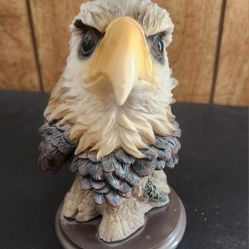 Southwestern Reflections Collection Polystone Eagle Head on Base 6" Resin Figure